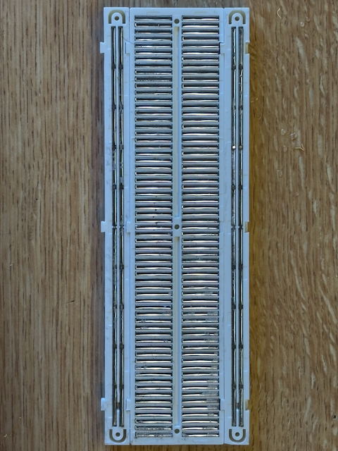 Back of a breadboard